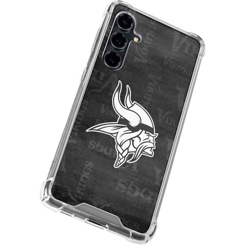 NFL Minnesota Vikings Black & White Galaxy S23 FE Clear Case