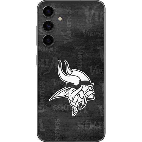 NFL Minnesota Vikings Black & White Galaxy S23 FE Skin