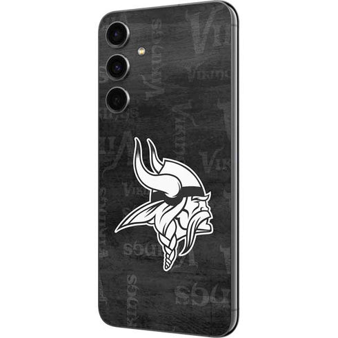 NFL Minnesota Vikings Black & White Galaxy S23 FE Skin