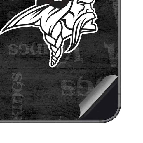 NFL Minnesota Vikings Black & White Galaxy S23 FE Skin