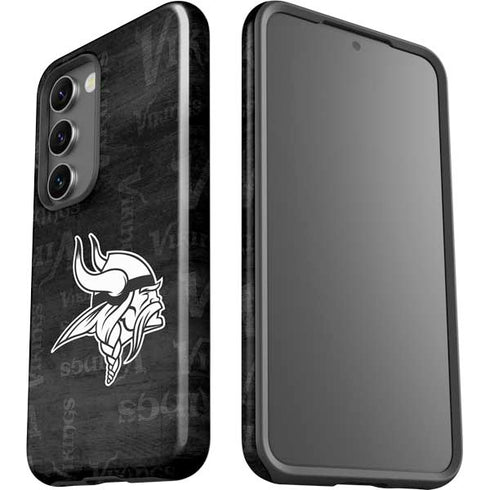 NFL Minnesota Vikings Black & White Galaxy S23 Plus Pro Case