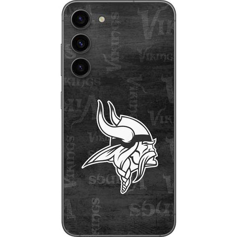 NFL Minnesota Vikings Black & White Galaxy S23 Plus Skin