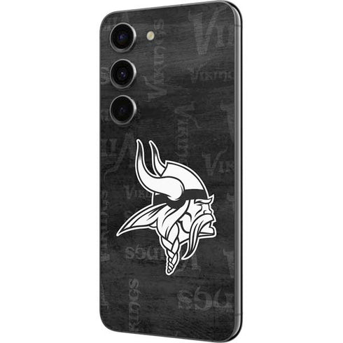 NFL Minnesota Vikings Black & White Galaxy S23 Skin