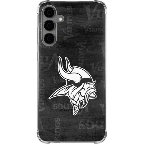 NFL Minnesota Vikings Black & White Galaxy S24 Plus Clear Case