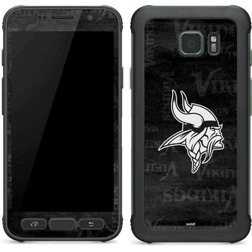 NFL Minnesota Vikings Black & White Galaxy S7 Active Skin