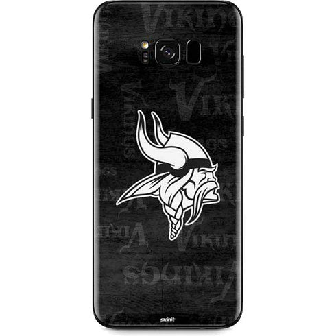 NFL Minnesota Vikings Black & White Galaxy S8 Plus Skin