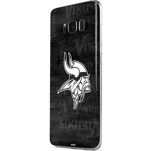 NFL Minnesota Vikings Black & White Galaxy S8 Skin