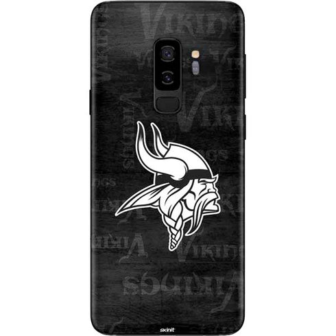 NFL Minnesota Vikings Black & White Galaxy S9 Plus Skin