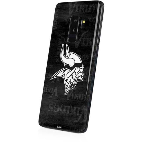 NFL Minnesota Vikings Black & White Galaxy S9 Plus Skin