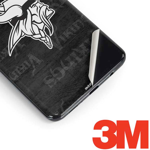 NFL Minnesota Vikings Black & White Galaxy S9 Skin