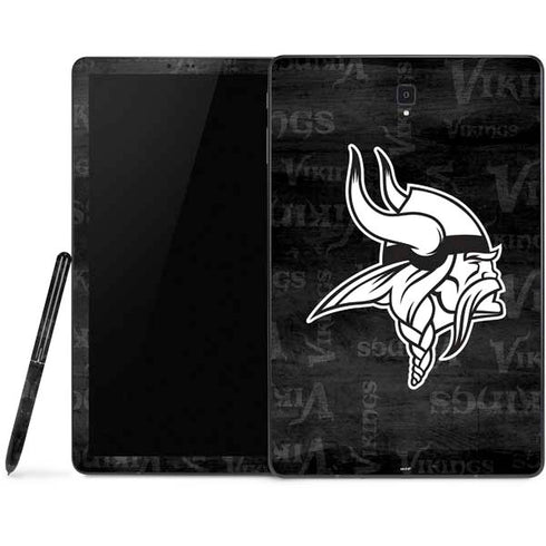 NFL Minnesota Vikings Black & White Samsung Galaxy Tab Skin