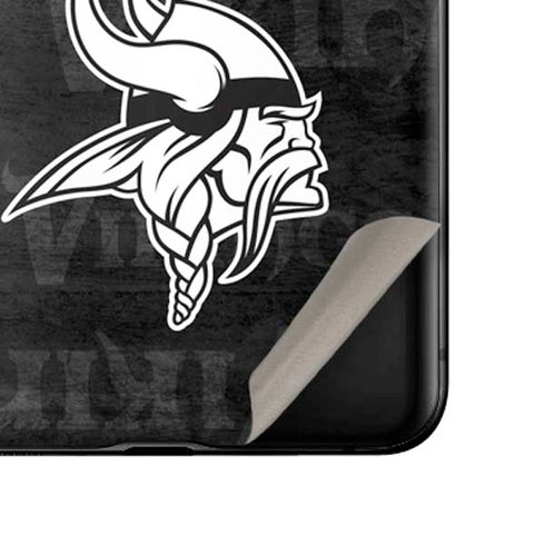 NFL Minnesota Vikings Black & White Galaxy Z Flip Skin
