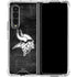 NFL Minnesota Vikings Black & White Galaxy Z Fold4 5G Clear Case