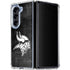 NFL Minnesota Vikings Black & White Galaxy Z Fold5 5G Clear Case