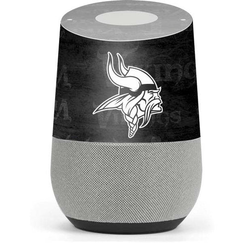 NFL Minnesota Vikings Black & White Google Home Skin