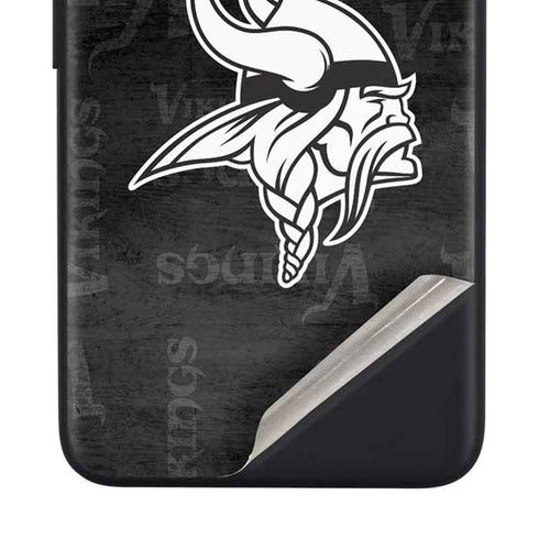 NFL Minnesota Vikings Black & White Google Pixel 4a Skin