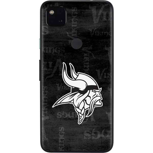 NFL Minnesota Vikings Black & White Google Pixel 4a Skin