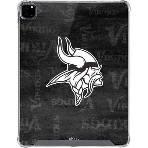 NFL Minnesota Vikings Black & White iPad Pro 12.9in (2020) Clear Case