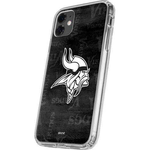 NFL Minnesota Vikings Black & White iPhone 11 Clear Case