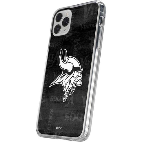 NFL Minnesota Vikings Black & White iPhone 11 Pro Clear Case
