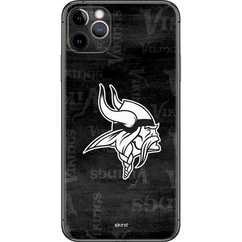 NFL Minnesota Vikings Black & White iPhone 11 Pro Max Skin