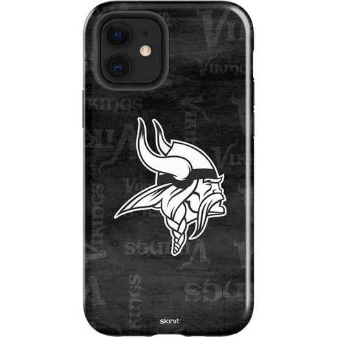 NFL Minnesota Vikings Black & White iPhone 12 Impact Case