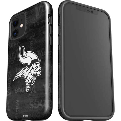 NFL Minnesota Vikings Black & White iPhone 12 Impact Case