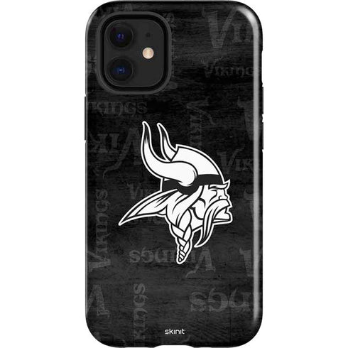 NFL Minnesota Vikings Black & White iPhone 12 Mini Impact Case