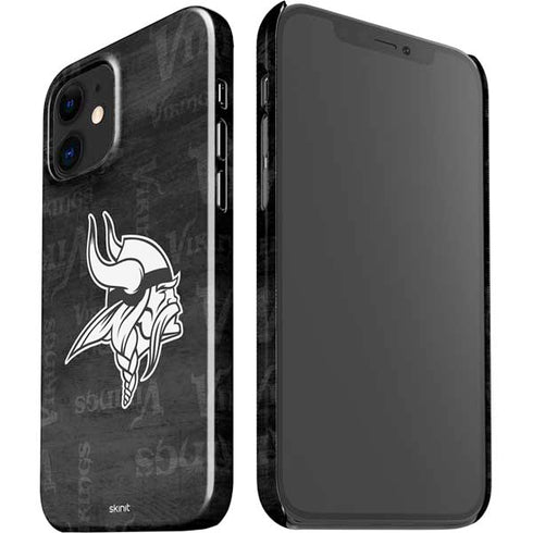 NFL Minnesota Vikings Black & White iPhone 12 Mini Lite Case