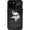 NFL Minnesota Vikings Black & White iPhone 13 Mini Waterproof Case