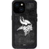 NFL Minnesota Vikings Black & White iPhone 13 Mini Waterproof Case