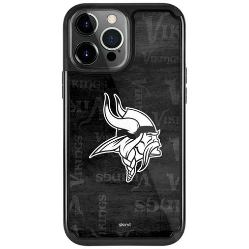 NFL Minnesota Vikings Black & White iPhone 13 Pro Cargo Case