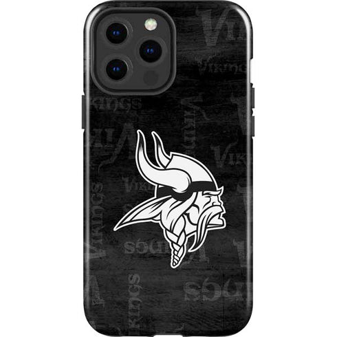 NFL Minnesota Vikings Black & White iPhone 13 Pro Max Impact Case