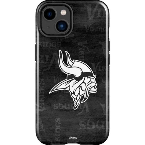 NFL Minnesota Vikings Black & White iPhone 15 Plus Impact Case