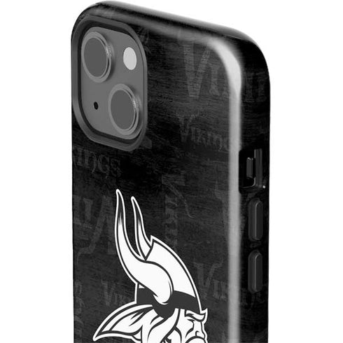 NFL Minnesota Vikings Black & White iPhone 15 Plus Impact Case