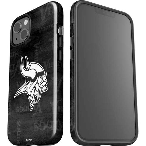 NFL Minnesota Vikings Black & White iPhone 15 Plus Impact Case