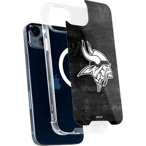 NFL Minnesota Vikings Black & White iPhone 15 Plus MagSafe Case