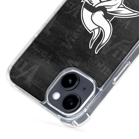 NFL Minnesota Vikings Black & White iPhone 15 Plus MagSafe Case