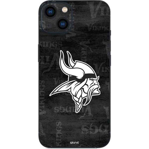 NFL Minnesota Vikings Black & White iPhone 15 Plus Skin