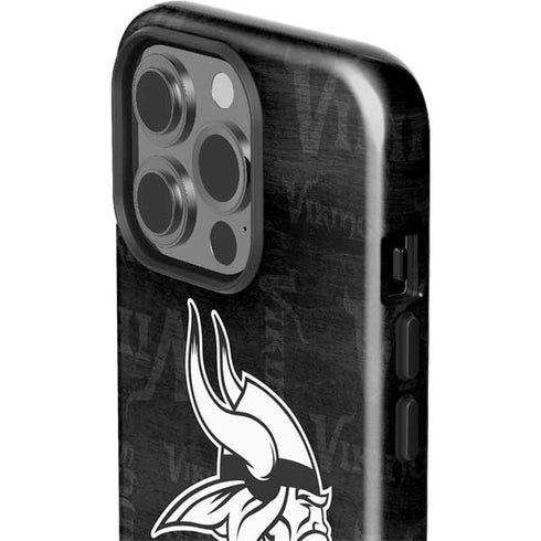 NFL Minnesota Vikings Black & White iPhone 15 Pro Impact Case