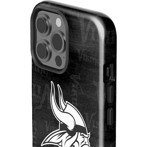 NFL Minnesota Vikings Black & White iPhone 15 Pro Max Impact Case