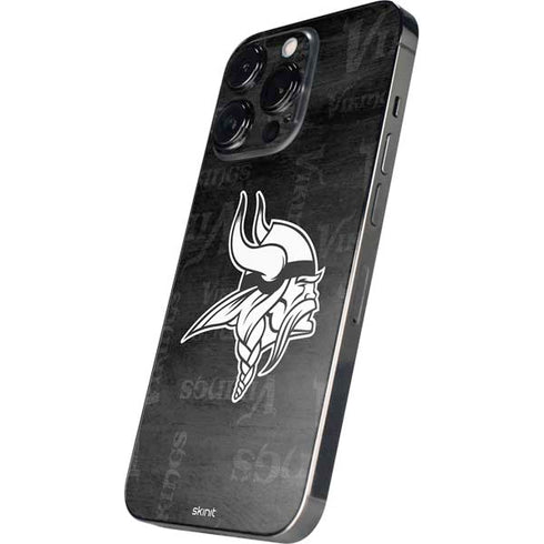 NFL Minnesota Vikings Black & White iPhone 14 Pro Max Skin