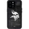 NFL Minnesota Vikings Black & White iPhone 14 Pro Max Waterproof Case