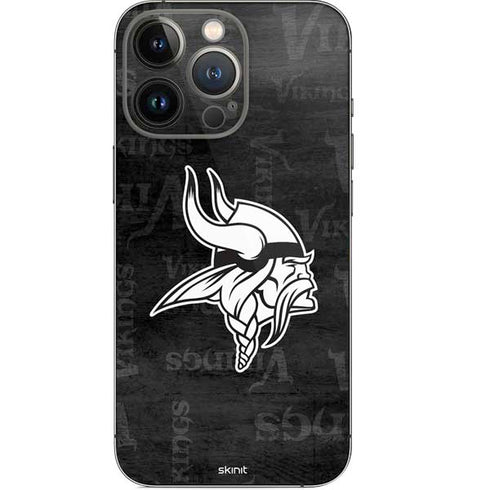NFL Minnesota Vikings Black & White iPhone 15 Pro Skin