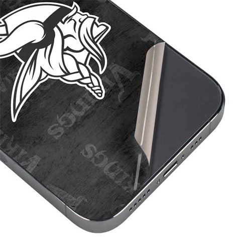NFL Minnesota Vikings Black & White iPhone 14 Pro Skin