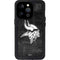 NFL Minnesota Vikings Black & White iPhone 14 Pro Waterproof Case