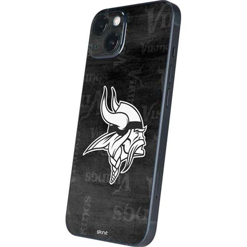 NFL Minnesota Vikings Black & White iPhone 14 Skin