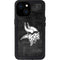 NFL Minnesota Vikings Black & White iPhone 15 Waterproof Case