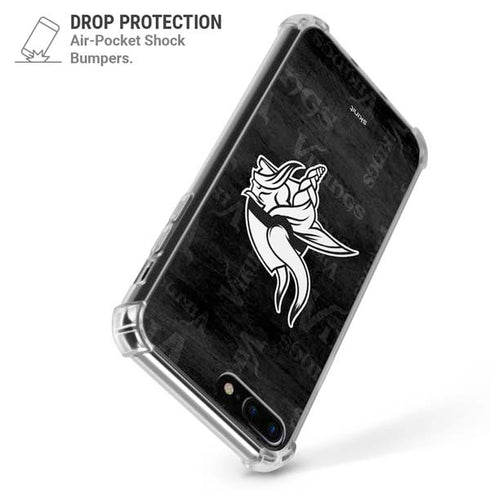 NFL Minnesota Vikings Black & White iPhone 7/8 Plus Clear Case
