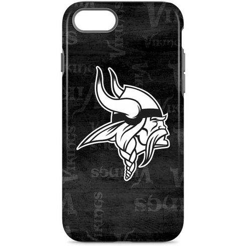 NFL Minnesota Vikings Black & White iPhone 8 Pro Case
